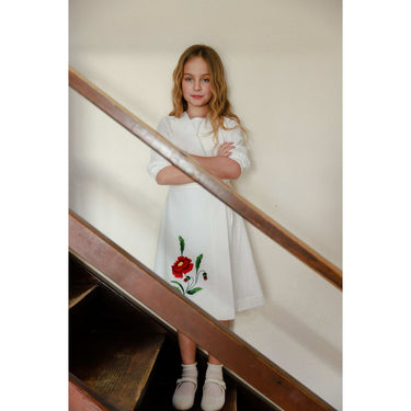 Embroidery Wrap Dress - Kidichic